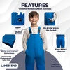 image:imageLands End Boys Squall Waterproof Iron Knee Bib Snow PantsNautical Blue