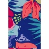 image:imageLands End Girls Chlorine Resistant Criss Cross Bikini TopTropical FloralDazzling Blue