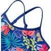 image:imageLands End Girls Chlorine Resistant Criss Cross Bikini TopTropical FloralDazzling Blue