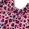 image:imageLands End Girls Chlorine Resistant Cutout One Piece SwimsuitLeopardPink Multi