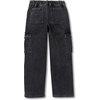 image:imageLands End Girls Denim Cargo Wide Leg JeansBlack Fade