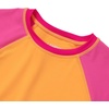 image:imageLands End Girls Graphic Mock Neck UPF 50 Sun Protection Rash GuardBright Orange
