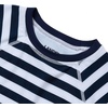 image:imageLands End Girls Graphic Mock Neck UPF 50 Sun Protection Rash GuardDeep Sea Navy Stripes