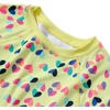 image:imageLands End Girls Graphic Mock Neck UPF 50 Sun Protection Rash GuardHeartsNeon Yellow
