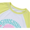 image:imageLands End Girls Graphic Mock Neck UPF 50 Sun Protection Rash GuardSunshineWhite
