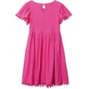image:imageLands End Girls Lace Short Sleeve DressRose Violet