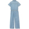 image:imageLands End Girls Lightweight Denim JumpsuitIndigo Chambray