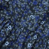 image:imageLands End Girls Long Sleeve Gathered Waist Jersey DressBlack Floral Leopard