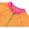 image:imageLands End Girls Long Sleeve Half Zip One Piece UPF 50 SwimsuitOrangePink Colorblock