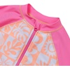 image:imageLands End Girls Long Sleeve Half Zip One Piece UPF 50 SwimsuitSurfOrange