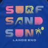image:imageLands End Girls Long Sleeve Mock Neck UPF 50 Swim Rash GuardSurf Sand SunBlue