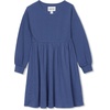 image:imageLands End Girls Long Sleeve Ribbed DressGray Blue