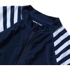 image:imageLands End Girls Long Sleeve Zip Front UPF 50 Rash GuardDeep Sea Navy Stripes