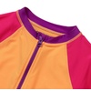 image:imageLands End Girls Long Sleeve Zip Front UPF 50 Rash GuardOrange PopPink Colorblock