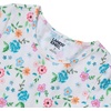 image:imageLands End Girls Short Sleeve Gathered Waist Jersey DressAntique Ivory Floral