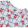 image:imageLands End Girls Short Sleeve Gathered Waist Jersey DressCheckered CherriesPink