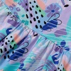 image:imageLands End Girls Short Sleeve Gathered Waist Jersey DressDoodle PartyBlue
