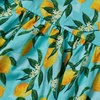 image:imageLands End Girls Short Sleeve Gathered Waist Jersey DressLemonsTurquoise
