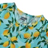 image:imageLands End Girls Short Sleeve Gathered Waist Jersey DressLemonsTurquoise