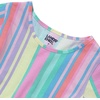 image:imageLands End Girls Short Sleeve Gathered Waist Jersey DressMulti Colorful Stripe