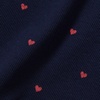 image:imageLands End Girls Short Sleeve Ribbed Henley TShirtDeep Sea Navy Mini Hearts
