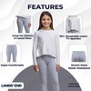 image:imageLands End Girls Tough Cotton Novelty LeggingsGray Heather