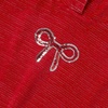 image:imageLands End Girls Velour Hoodie SweatshirtCherry Bow Stripe