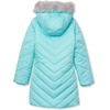 image:imageLands End Girls Water Resistant Velour ParkaAqua Splash