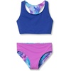 image:imageLands End Girls Wrap Front Bikini Swimsuit SetWatercolor PebblesOrchid