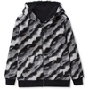 image:imageLands End Kids High Pile Lined Zip HoodieDiagonal CamoBlack