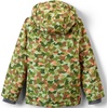 image:imageLands End Kids Winter JacketGreen Orange Geometric Print