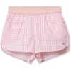 image:imageLands End Girls Active Woven ShortsPale Rose Gingham