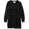 image:imageLands End Girls Chenille Cinched Waist Sweater DressMod Black Glitter