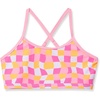image:imageLands End Girls Chlorine Resistant Criss Cross Bikini TopPinkOrange Check