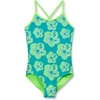 image:imageLands End Girls Chlorine Resistant Reversible One Piece SwimsuitElectric Lime Neon Floral