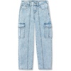image:imageLands End Girls Denim Cargo Wide Leg JeansLight Blue Sky