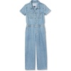 image:imageLands End Girls Lightweight Denim JumpsuitIndigo Chambray