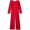 image:imageLands End Girls Long Sleeve Cozy JumpsuitApple Red