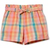 image:imageLands End Girls Pull On Solid ShortsOrange Multi Plaid