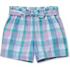 image:imageLands End Girls Pull On Solid ShortsTeal Multi Plaid