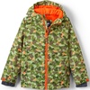 image:imageLands End Kids Winter JacketGreen Orange Geometric Print
