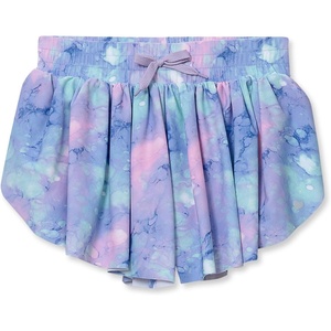image:imageLands End Girls Active Flutter ShortsWatercolor BubblesPurple