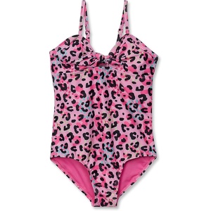 image:imageLands End Girls Chlorine Resistant Cutout One Piece SwimsuitLeopardPink Multi