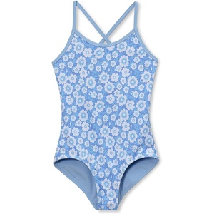 image:imageLands End Girls Chlorine Resistant Reversible One Piece SwimsuitBlue Poppy Floral