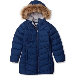 image:imageLands End Girls Fleece Lined CoatNavy