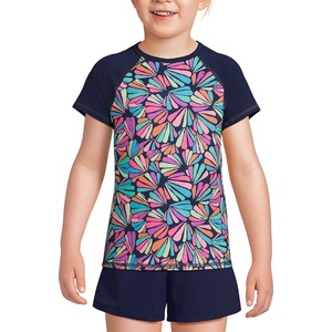 image:imageLands End Girls Graphic Mock Neck UPF 50 Sun Protection Rash Guard45