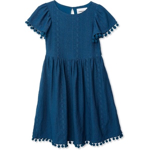 image:imageLands End Girls Lace Short Sleeve DressLyons Blue