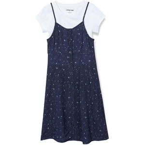 image:imageLands End Girls Slip Dress with Short Sleeve Tee
