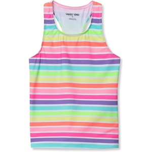 image:imageLands End Girls Tankini Swimsuit TopRainbow Stripes