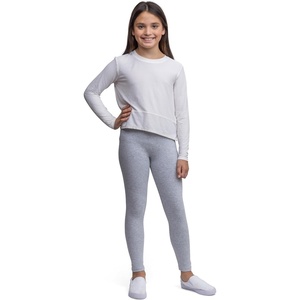 image:imageLands End Girls Tough Cotton Novelty LeggingsGray Heather